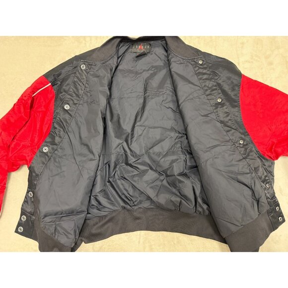 Nike Jordan Flight Renegade Flight Black Bomber Jacket Women's Size L Oversize - Picture 9 of 14